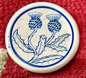 Scottish Thistle Ceramic Teabag Rest/Holder